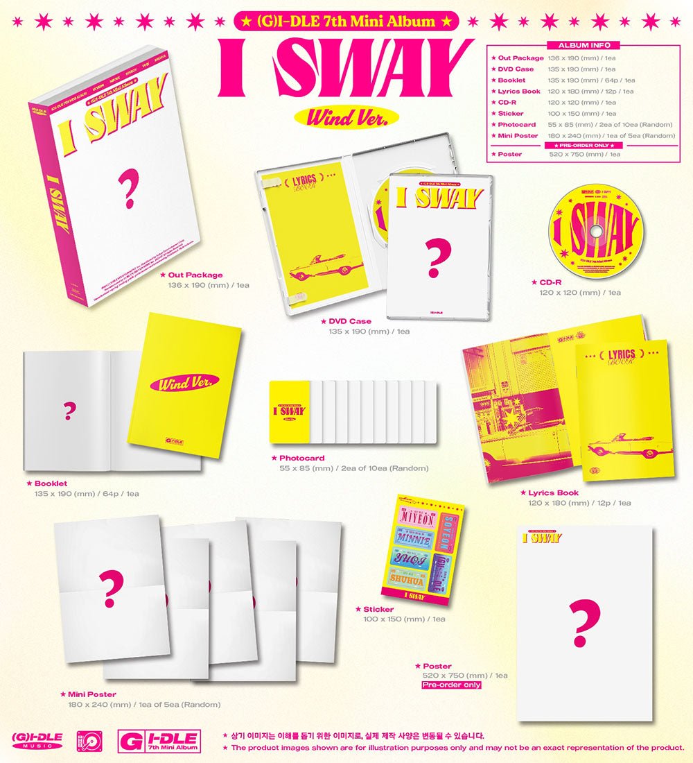 (G)I - DLE - I SWAY (7th Mini Album) + POB Fotokarte - Seoul - Mate