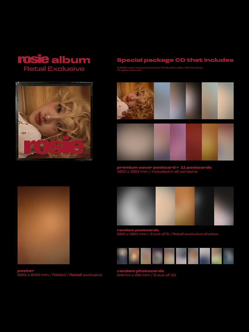 (YG POB) RosΓ© (BLACKPINK) - rosie (1st Studio Album) (Retail Exclusive Ver.) - Seoul - Mate