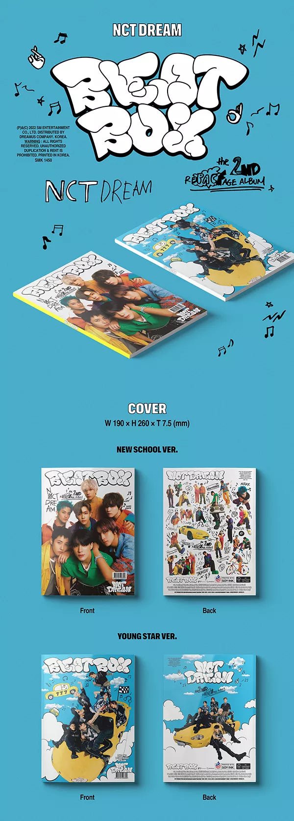 NCT DREAM - Beatbox Repackage Photobook Ver. (2nd Studio-Album) - Seoul-Mate