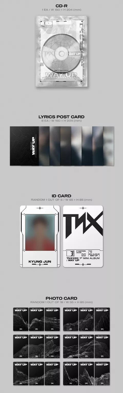 TNX - WAY UP (1st Mini-Album) Lieferumfang