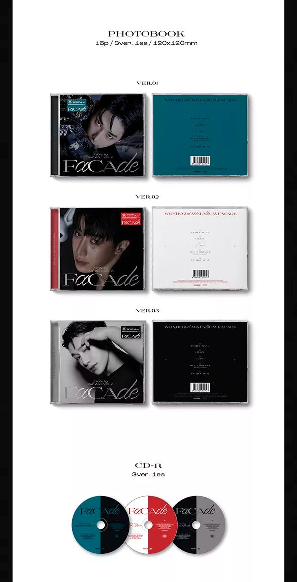 WONHO - FACADE (3rd Mini-Album) Jewel Case Version - Seoul-Mate