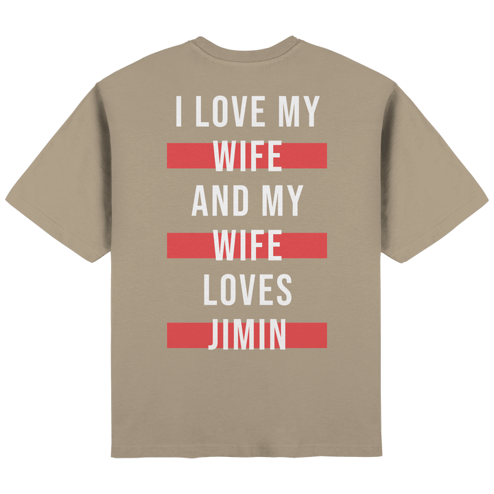 BTS - «I Love My Wife and My Wife Loves BTS» Oversized T-Shirt - SeoulMate