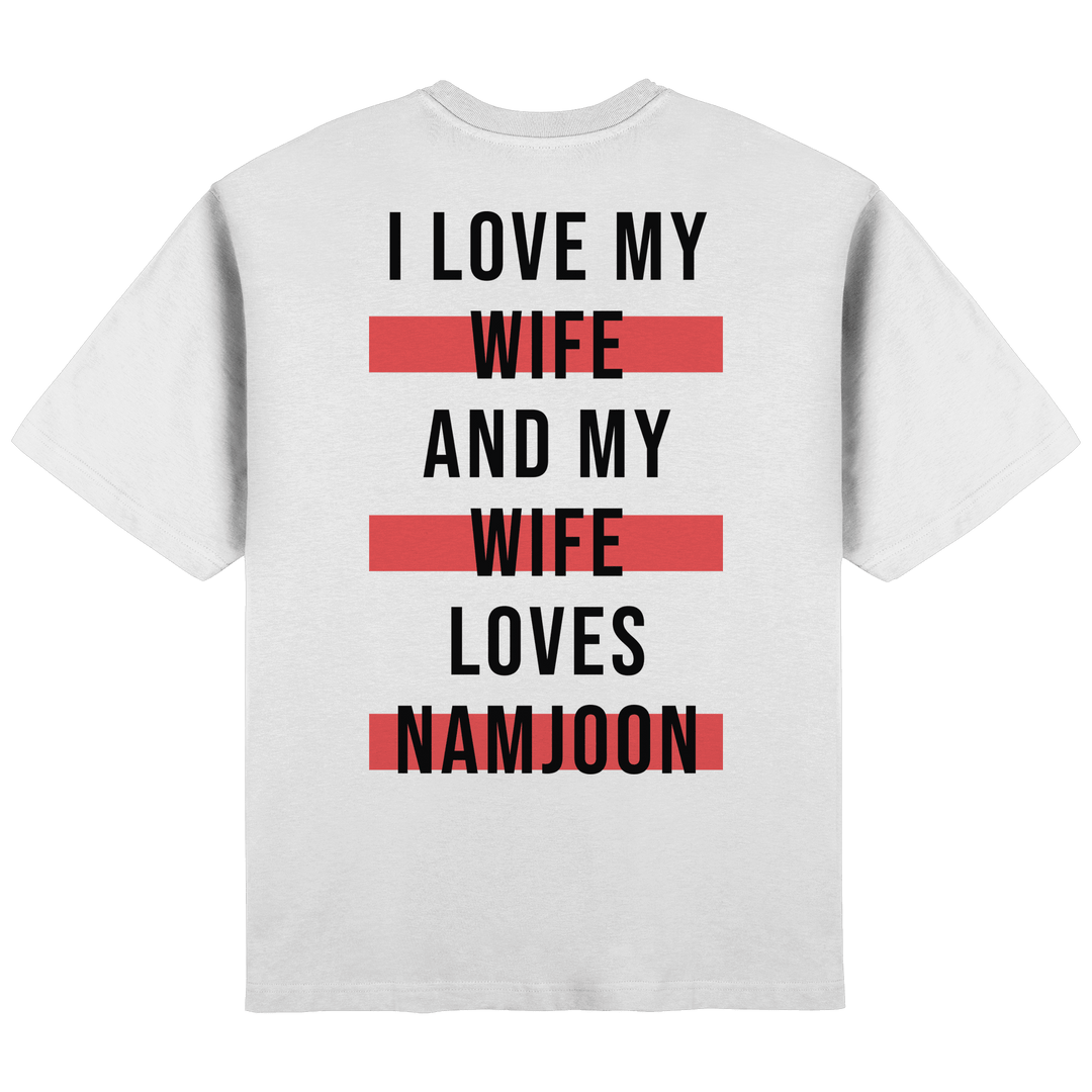 BTS - «I Love My Wife and My Wife Loves BTS» Oversized T-Shirt - SeoulMate