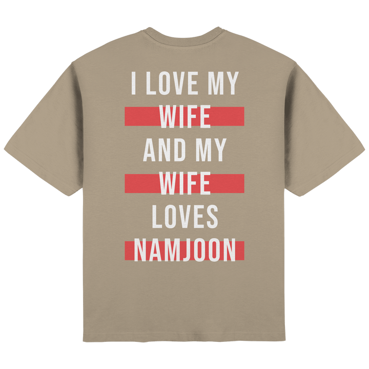 BTS - «I Love My Wife and My Wife Loves BTS» Oversized T-Shirt - SeoulMate