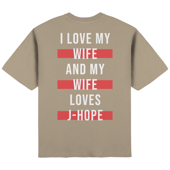 BTS - «I Love My Wife and My Wife Loves BTS» Oversized T-Shirt - SeoulMate