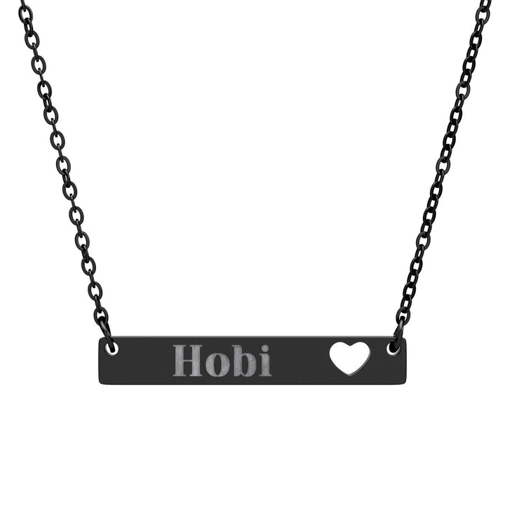 BTS Member Heart-Bar Necklace – Elegant K-Pop Jewelry - SeoulMate