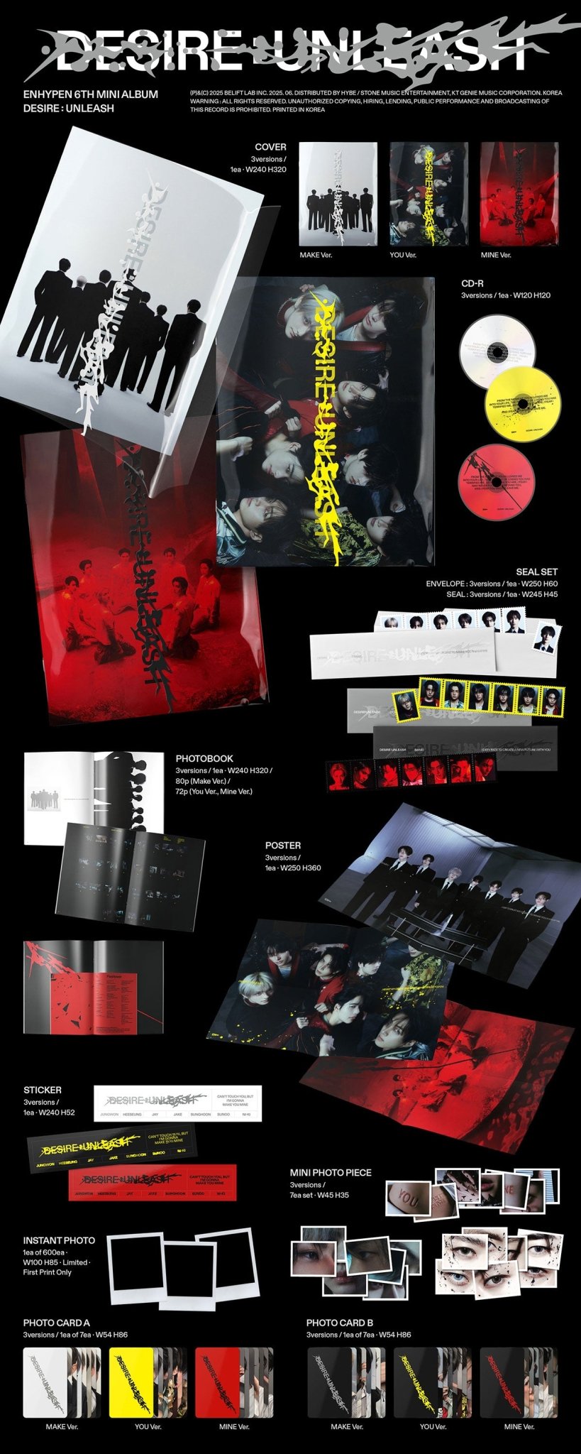 ENHYPEN - DESIRE : UNLEASH (6th Mini - Album) - SeoulMate