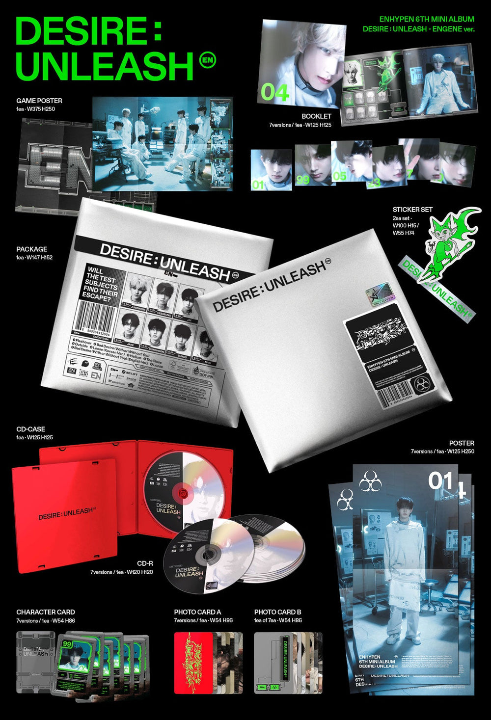 ENHYPEN - DESIRE : UNLEASH (6th Mini - Album) Engene Ver. - SeoulMate