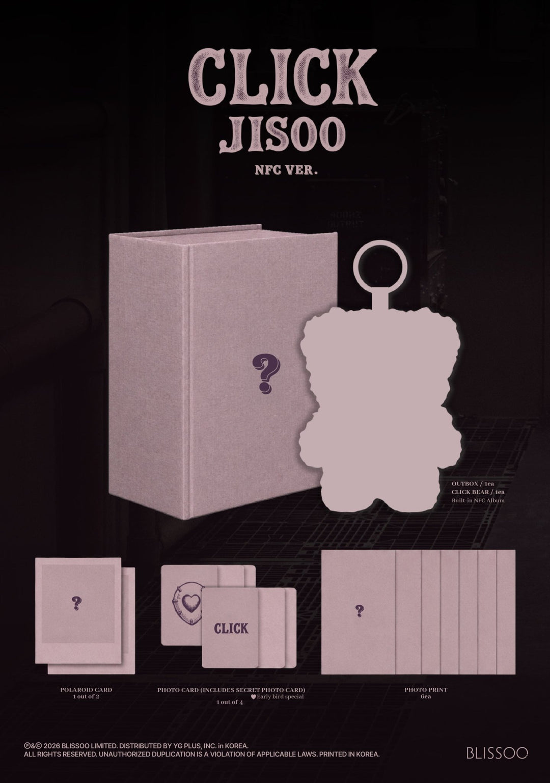 Jisoo (Blackpink) - CLICK (CLICK BABY BEAR NFC VER.) - SeoulMate