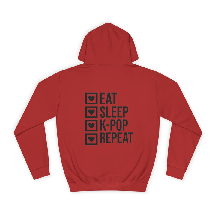 K-Pop Fan Hoodie "Eat, Sleep, K-Pop, Repeat" - Kapuzenpullover für K-Pop-Fans - SeoulMate