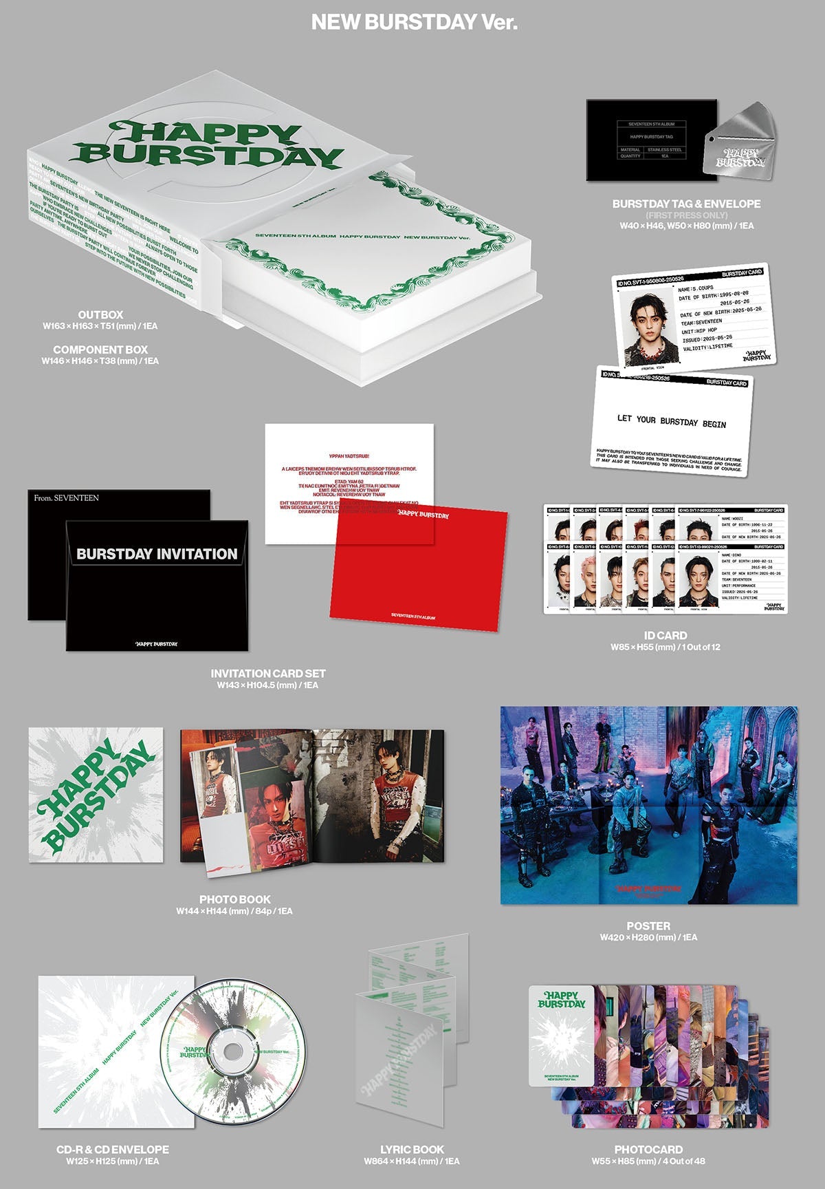 SEVENTEEN - Happy Burstday (5th Album) – SeoulMate