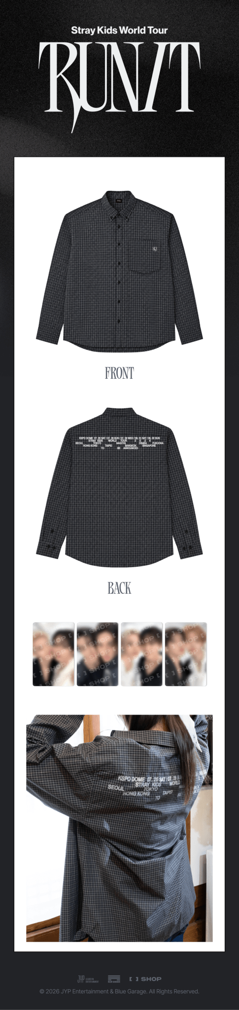 Stray Kids - 2026 World Tour [RUN IT] MD - CHECK SHIRT - SeoulMate