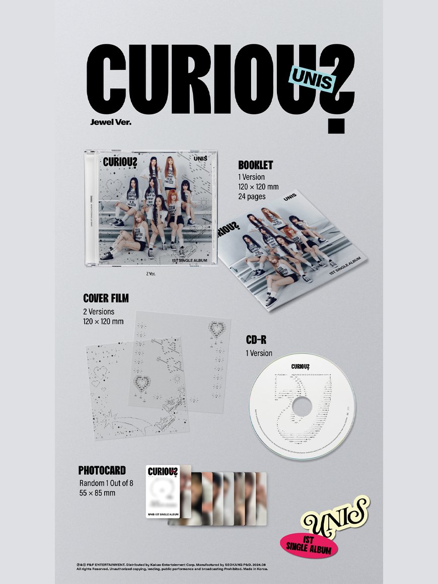 UNIS - CURIOUS - 1st Single Album (Jewel Ver.) - Seoul - Mate