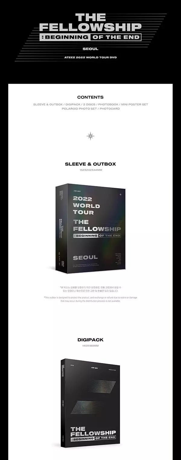 ATEEZ - The Fellowship: Beginning of the End Seoul DVD (2022 World Tour) - Seoul-Mate