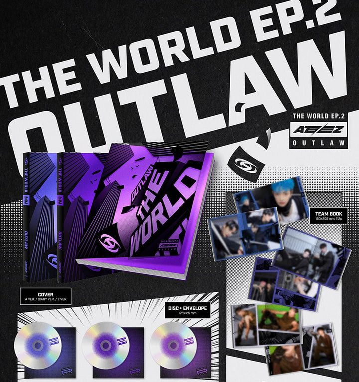 ATEEZ - THE WORLD EP.2 : OUTLAW (9th Mini-Album) - Seoul-Mate