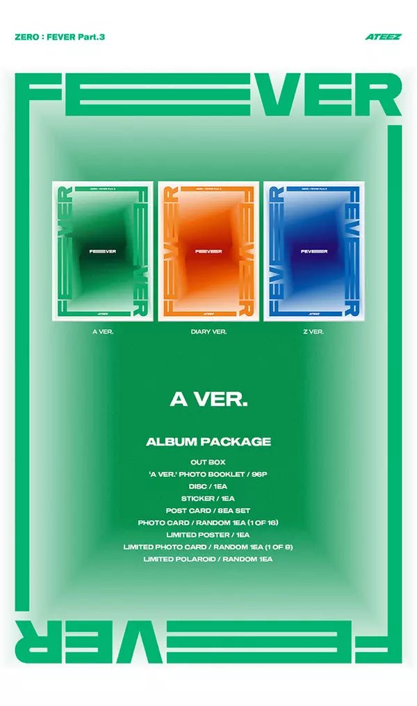 ateez fever ep 3 新品未開封 15枚 セット