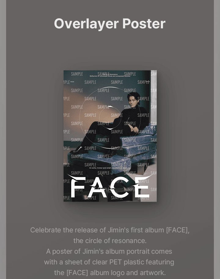 BTS Jimin - Face - Overlayer Poster Set - Seoul-Mate