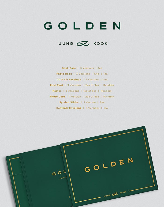 BTS JUNG KOOK - GOLDEN (SET) + GOLDEN (Weverse Album Ver.)