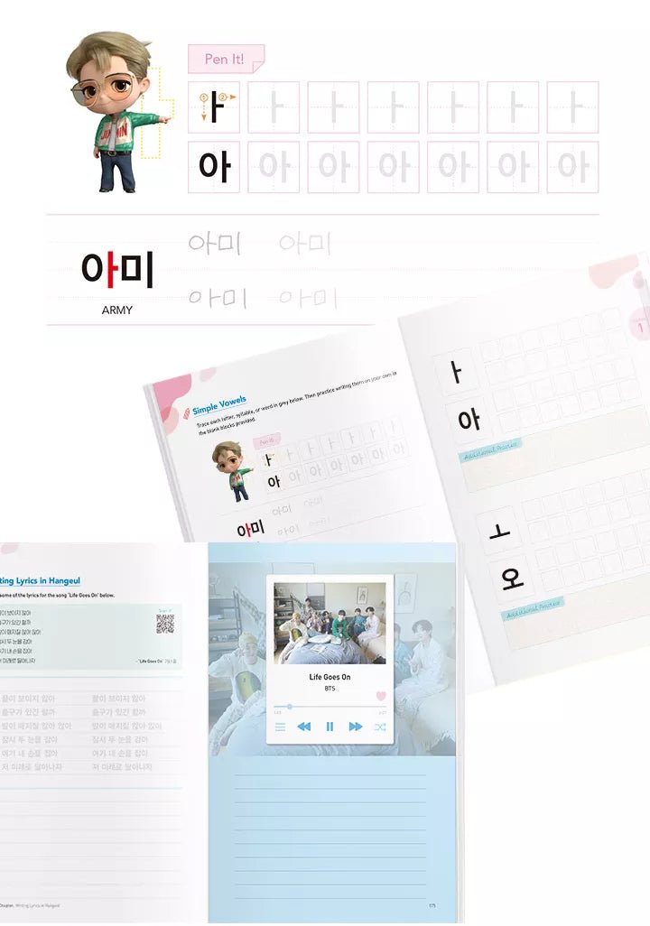 BTS - Learn! Korean with TinyTan (Bücher-Set + MotiPen) - Seoul-Mate