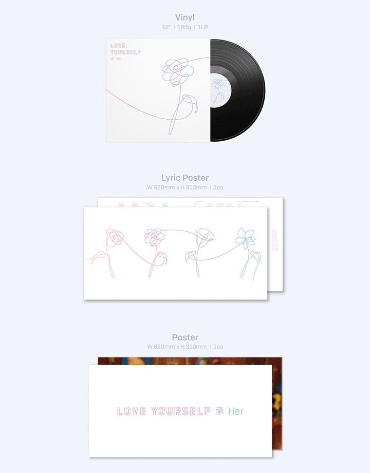 BTS - LOVE YOURSELF 承 'Her' (5th Mini-Album) Vinyl LP – Seoul-Mate