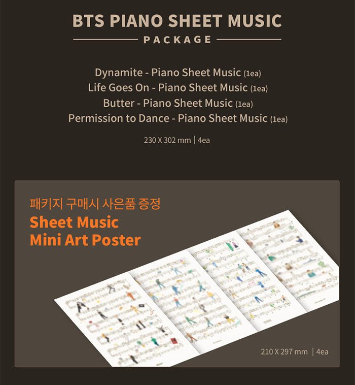 BTS - Piano Sheet Music Klaviernoten Set - Seoul-Mate