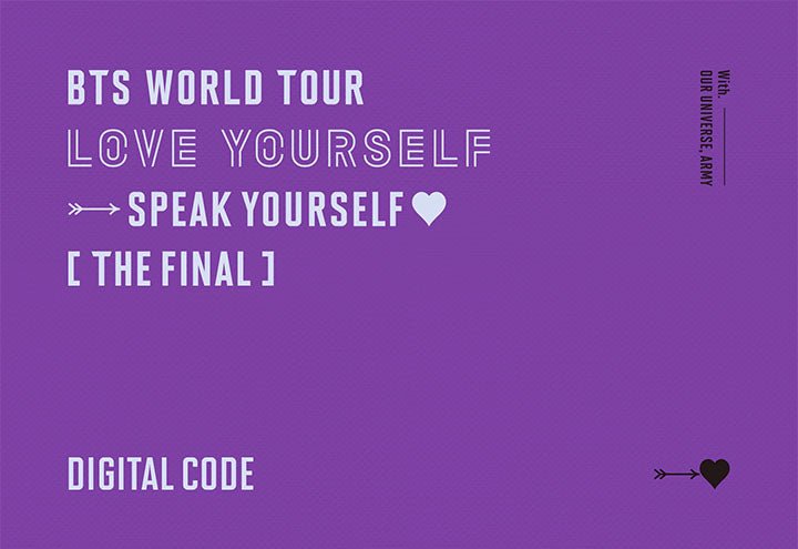 BTS World Tour LY:SY Digital online Code w/ Jungkook PC, Code, and POBs