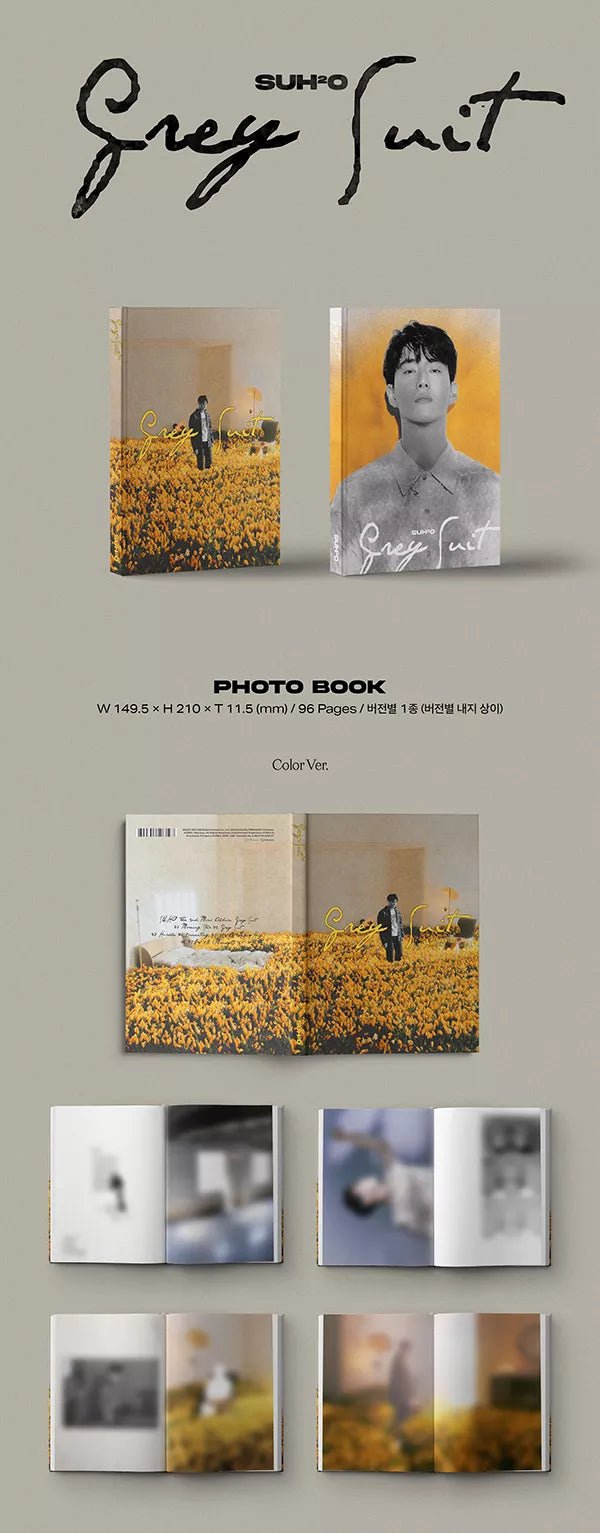 EXO Suho - Grey Suit (2nd Mini-Album)#version_photobook-grey-ver
