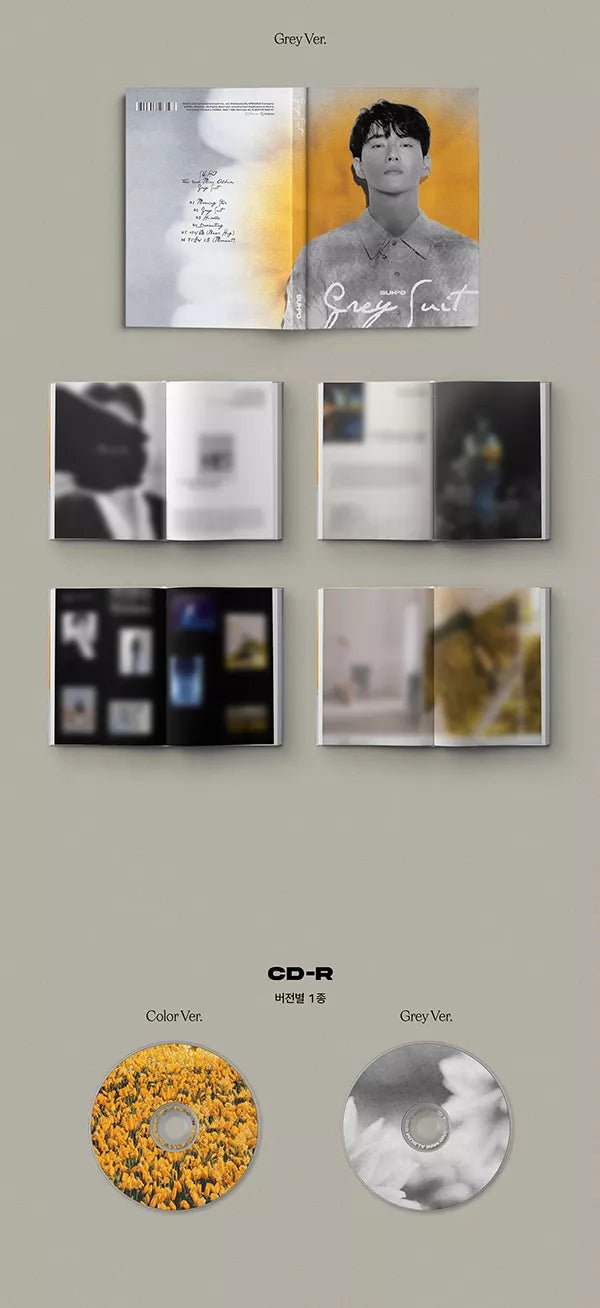EXO Suho - Grey Suit (2nd Mini-Album)#version_photobook-color-ver