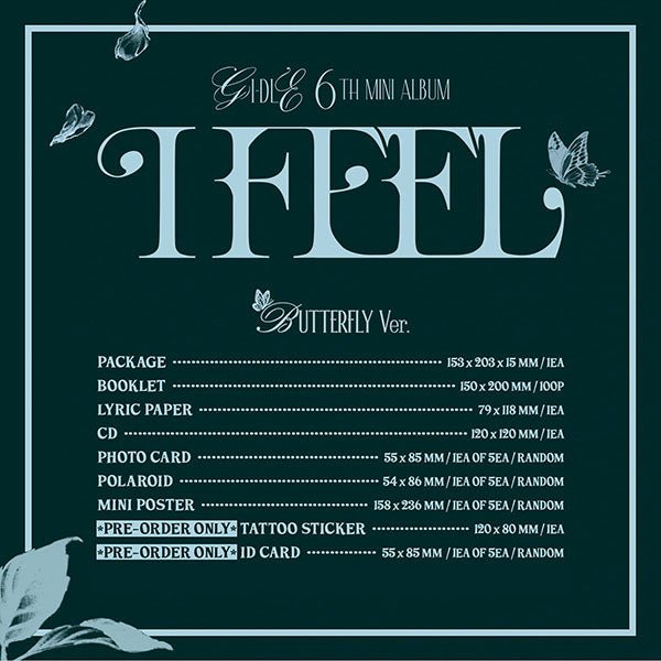 (G)I-DLE - I FEEL (6th Mini-Album) [PRE-ORDER] - Seoul-Mate#version_butterfly-blue