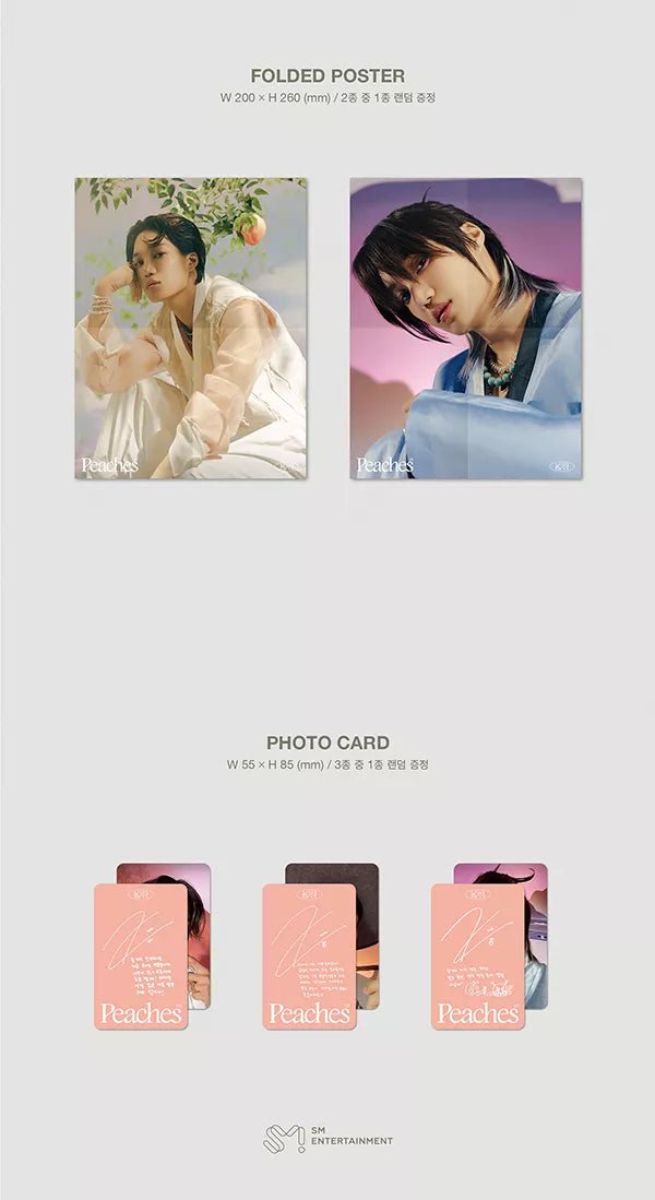 KAI - 2nd Mini Album [Peaches] Peaches Ver. Official Poster Kisses Ver