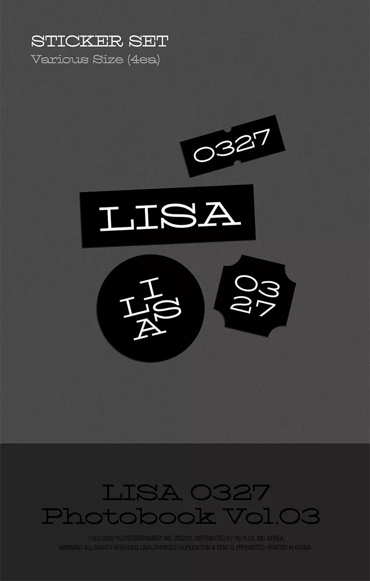 LALISA Lisa 0327 Photobook Vol. 03
