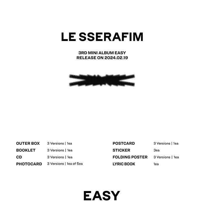 LE SSERAFIM - EASY (3rd Mini-Album) - Seoul-Mate