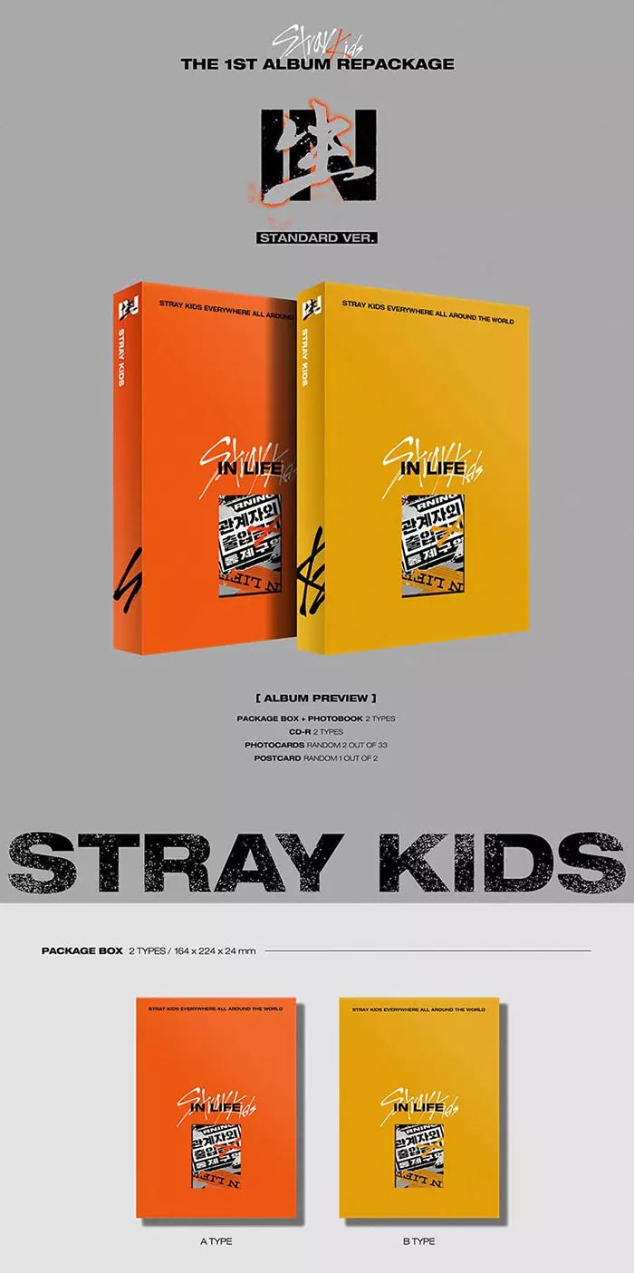 스트레이 키즈  STRAY KIDS 1ST ALBUM REPACKAGE [ IN生 IN LIFE ] STANDARD VERSION