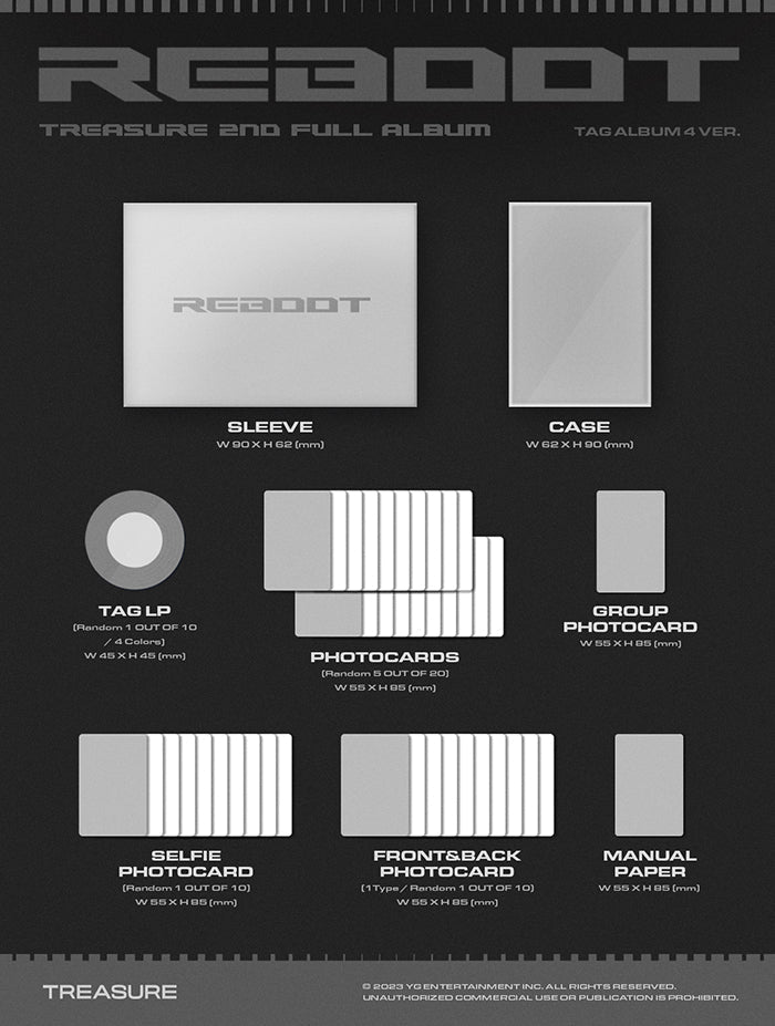 TREASURE - 2nd Full Album [REBOOT] YG Tag Album Ver. - Seoul-Mate