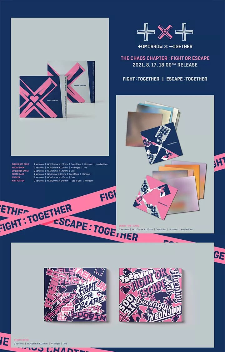 TXT (Tomorrow x Together) - The Chaos Chapter: Fight or Escape (1st Repackage Album) - Seoul-Mate